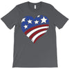 disstressed america flag heart T-Shirt