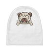 cute pug dog Baby Beanies