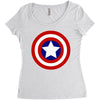 captain america Women's Triblend Scoop T-shirt