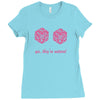 all natural 20 breasts dice Ladies Fitted T-Shirt
