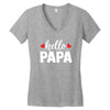 Hello Papa Women's V-Neck T-Shirt