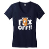 fox off Women's V-Neck T-Shirt