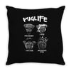 pug life Throw Pillow
