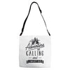 adventure calling and i must go woods ex Adjustable Strap Totes