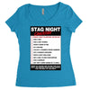 funny stag night checklist, ideal gift, christmas present Women's Triblend Scoop T-shirt