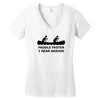funny t shirt cool t shirt funny shirt geeky tshirt canoe nerd t shirt Women's V-Neck T-Shirt