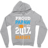 Class of 2017 Proud Papaw Graduation Zipper Hoodie