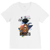 who loves bassets V-Neck Tee
