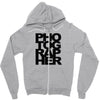 photographer camera photography modern text photos scrapbook geek t sh Zipper Hoodie