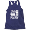 real men use 3 pedals Racerback Tank