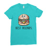 Burger and Fries Best Friends Ladies Fitted T-Shirt