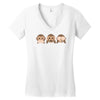 new! monkey Women's V-Neck T-Shirt