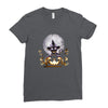 witch cat night Ladies Fitted T-Shirt