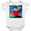 Van Gogh Parody Snoopy Baby Bodysuit