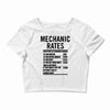 mechanic labour rates Crop Top