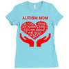 autism mom my heart Ladies Fitted T-Shirt