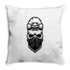 skate skull Throw Pillow