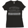 my opinion offended you Ladies Fitted T-Shirt