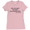 Flee You Idiot Ladies Fitted T-Shirt