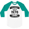 Premium Vintage 1978 3/4 Sleeve Shirt