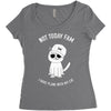 not today fam Women's Triblend Scoop T-shirt