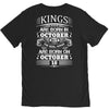 Real Kings Are Born On October 18 V-Neck Tee