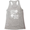 work like a captain party like a pirate Racerback Tank