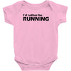 i'd rather be running funny cool run runner marathon sport athlete shi Baby Onesie