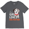 This Girl Loves Her Dalmatian V-Neck Tee