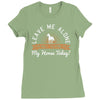 leave me talking to my horse today Ladies Fitted T-Shirt