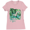 water lilies and nessy Ladies Fitted T-Shirt