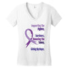 supporting the fighter, admiring the survivors, honoring the taken Women's V-Neck T-Shirt