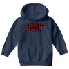 papa christmas bear Youth Hoodie