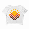 sunset mountain Crop Top
