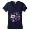 pop heart Women's V-Neck T-Shirt
