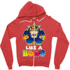 like a bows Zipper Hoodie