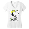 snoopy golf Women's V-Neck T-Shirt