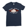 April Peeking Out Baby Boy Ladies Fitted T-Shirt