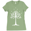 white tree of gondor Ladies Fitted T-Shirt