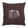 crate of records Throw Pillow