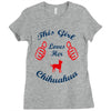 this girl love her chihuahua Ladies Fitted T-Shirt