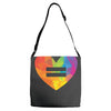 Lgbt Heart Adjustable Strap Totes