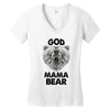 god mama bear Women's V-Neck T-Shirt