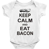 keep calm and eat bacon t shirt funny parody meat tee food pig hog bre Baby Onesie