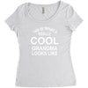 this is what a cool grandma looks like Women's Triblend Scoop T-shirt