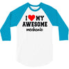 i love my awesome mechanic 3/4 Sleeve Shirt