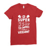 Be A Super Hero For Animals Go Vegan! Ladies Fitted T-Shirt