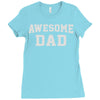 awesome dad Ladies Fitted T-Shirt
