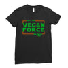 May The Vegan Force Be With You Ladies Fitted T-Shirt