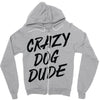 crazy dog dude Zipper Hoodie